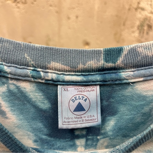 M. Debois 1995 Dolphin Mandala AOP Tie Dye Vintage T-Shirt Delta XL Unisex Beach - Picture 3 of 7
